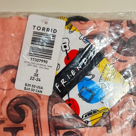 ❤️NWT VINTAGE TORRID FRIENDS ROSS RACHEL TANK CAMI "ON A BREAK" - SIZE 3X - Picture 6 of 10